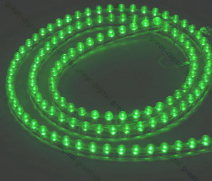 Гибкая герметична светодиодная линейка 120 см зелёная